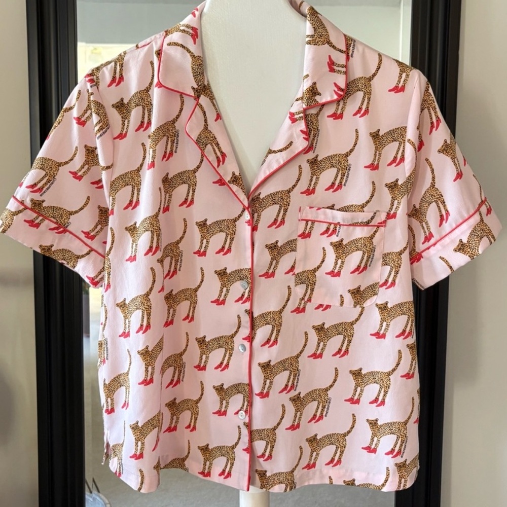BOUFFANTS & BROKEN HEARTS High Heel Leopard Pajama Short Set